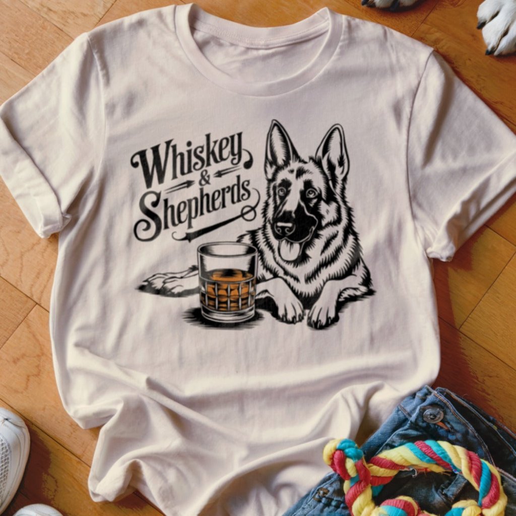 Whiskey and Shepherds Shirt - The Pawsitive Initiative