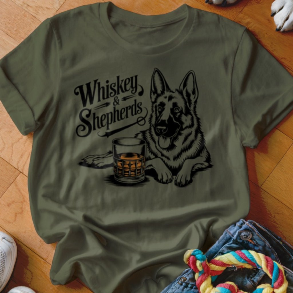 Whiskey and Shepherds Shirt - The Pawsitive Initiative