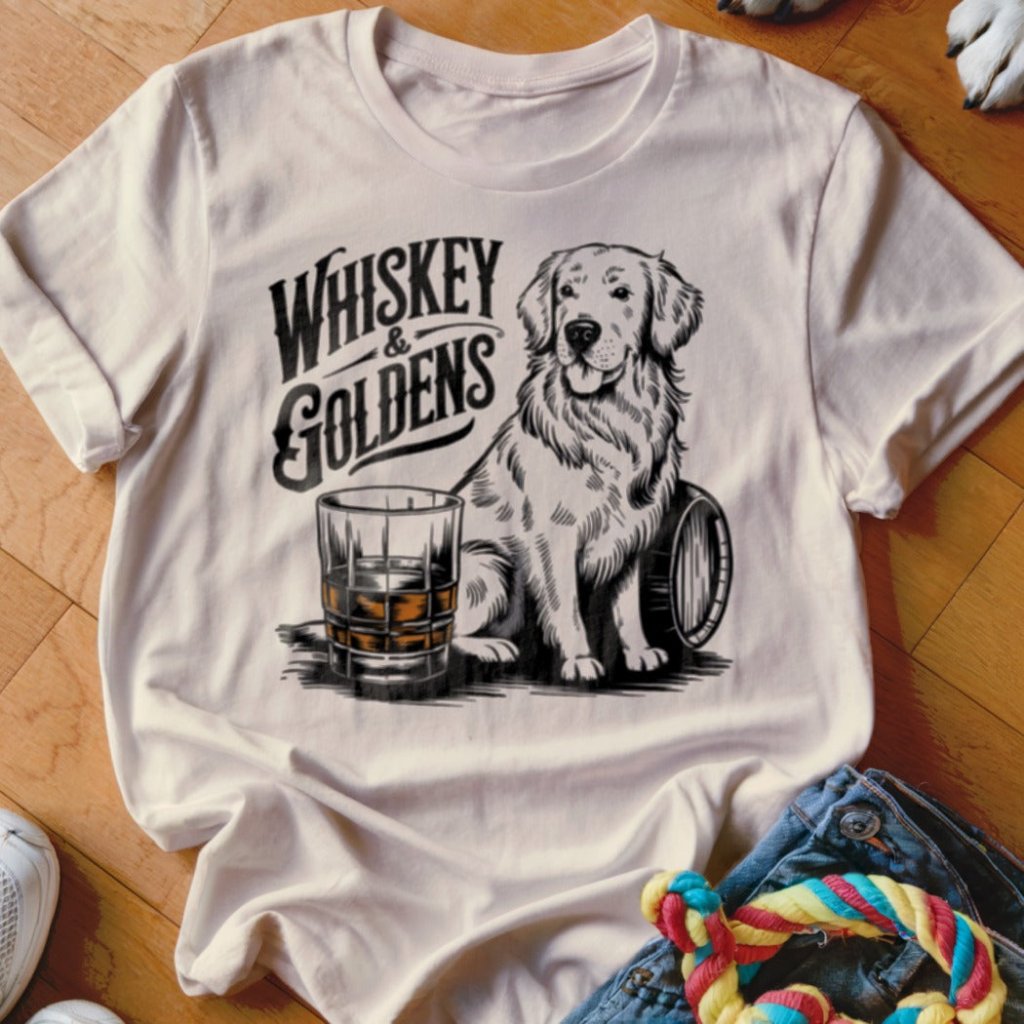 Whiskey & Goldens Shirt - The Pawsitive Initiative