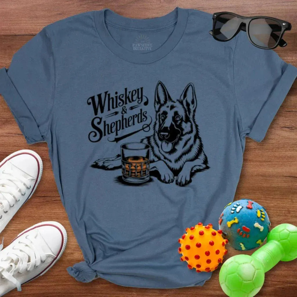 Whiskey & Shepherds Shirt - The Pawsitive Initiative