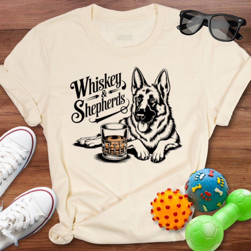 Whiskey & Shepherds Shirt - The Pawsitive Initiative