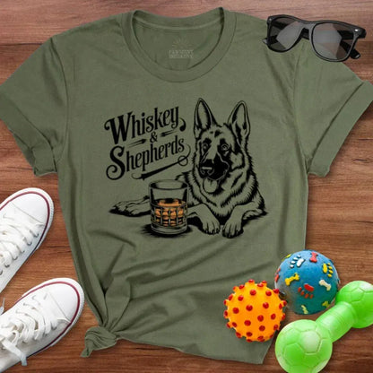 Whiskey & Shepherds Shirt - The Pawsitive Initiative
