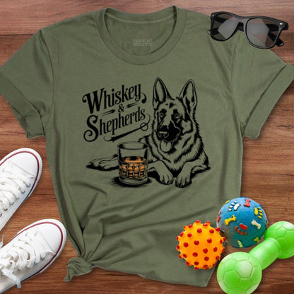 Whiskey & Shepherds Shirt - The Pawsitive Initiative
