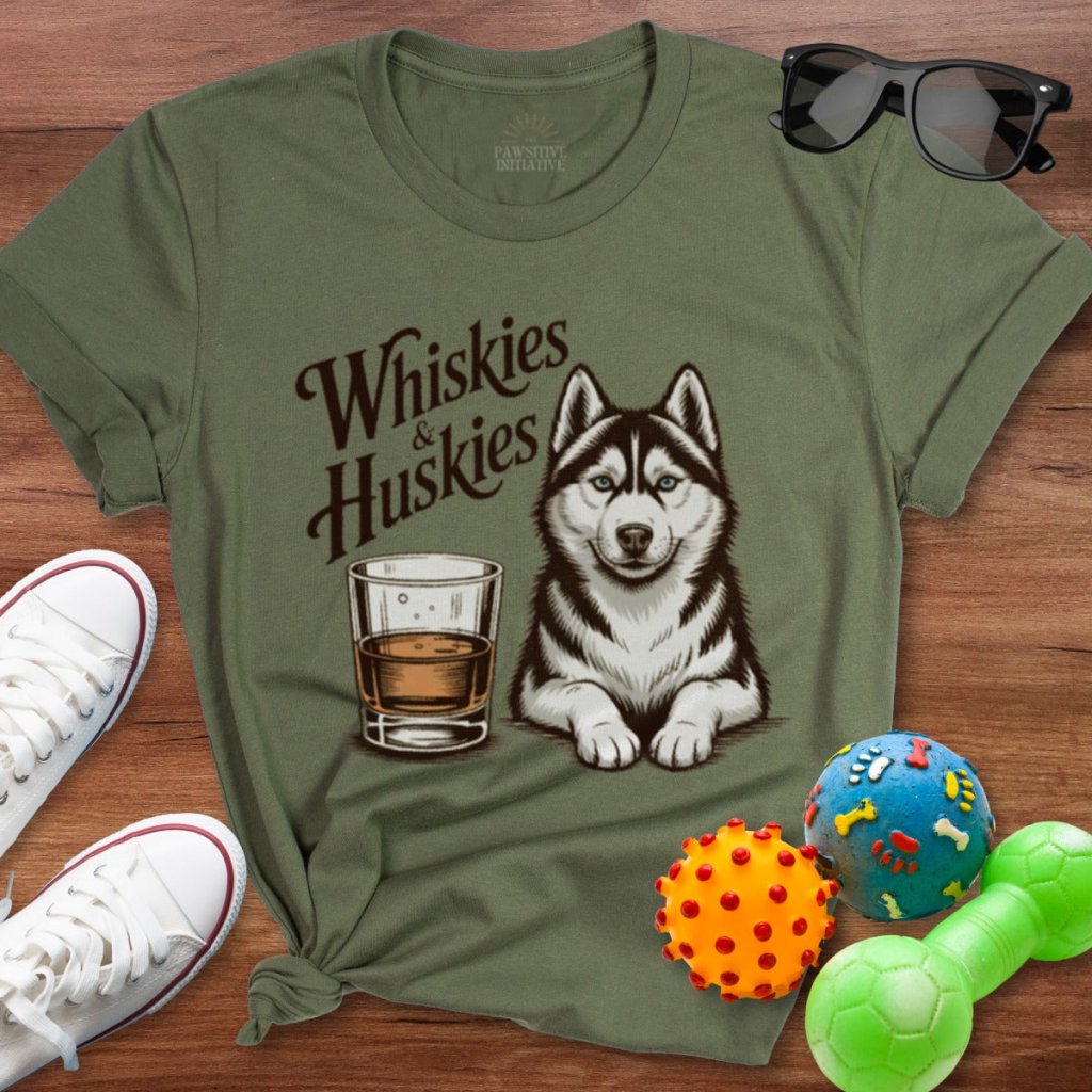 Whiskies & Huskies Shirt - The Pawsitive Initiative
