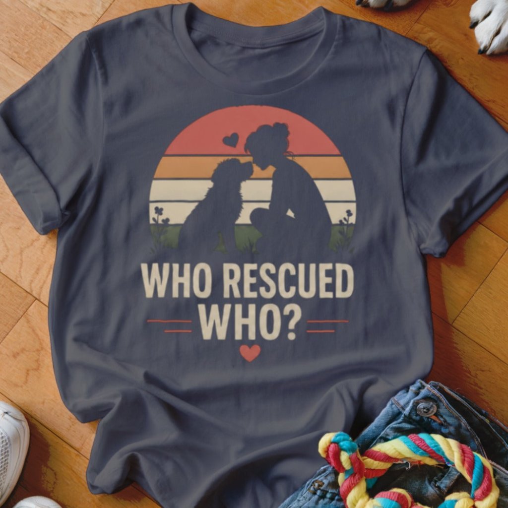 Who Rescued Who Shirt - The Pawsitive Initiative