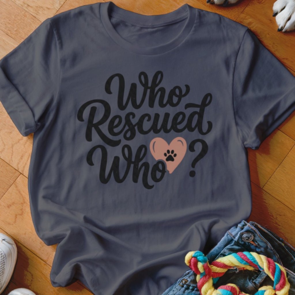 Who Rescued Who Shirt - The Pawsitive Initiative