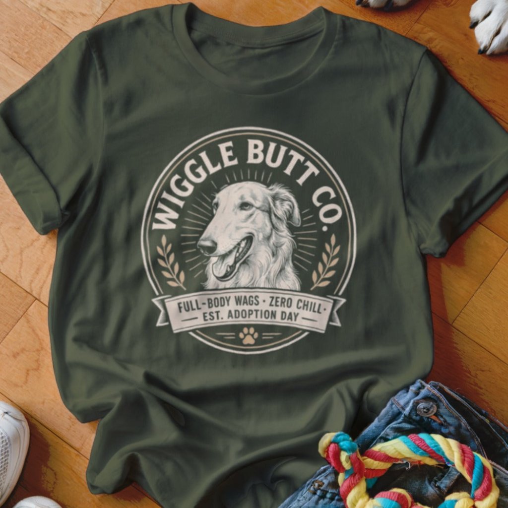 Wiggle Butt Co Borzoi Shirt - The Pawsitive Initiative