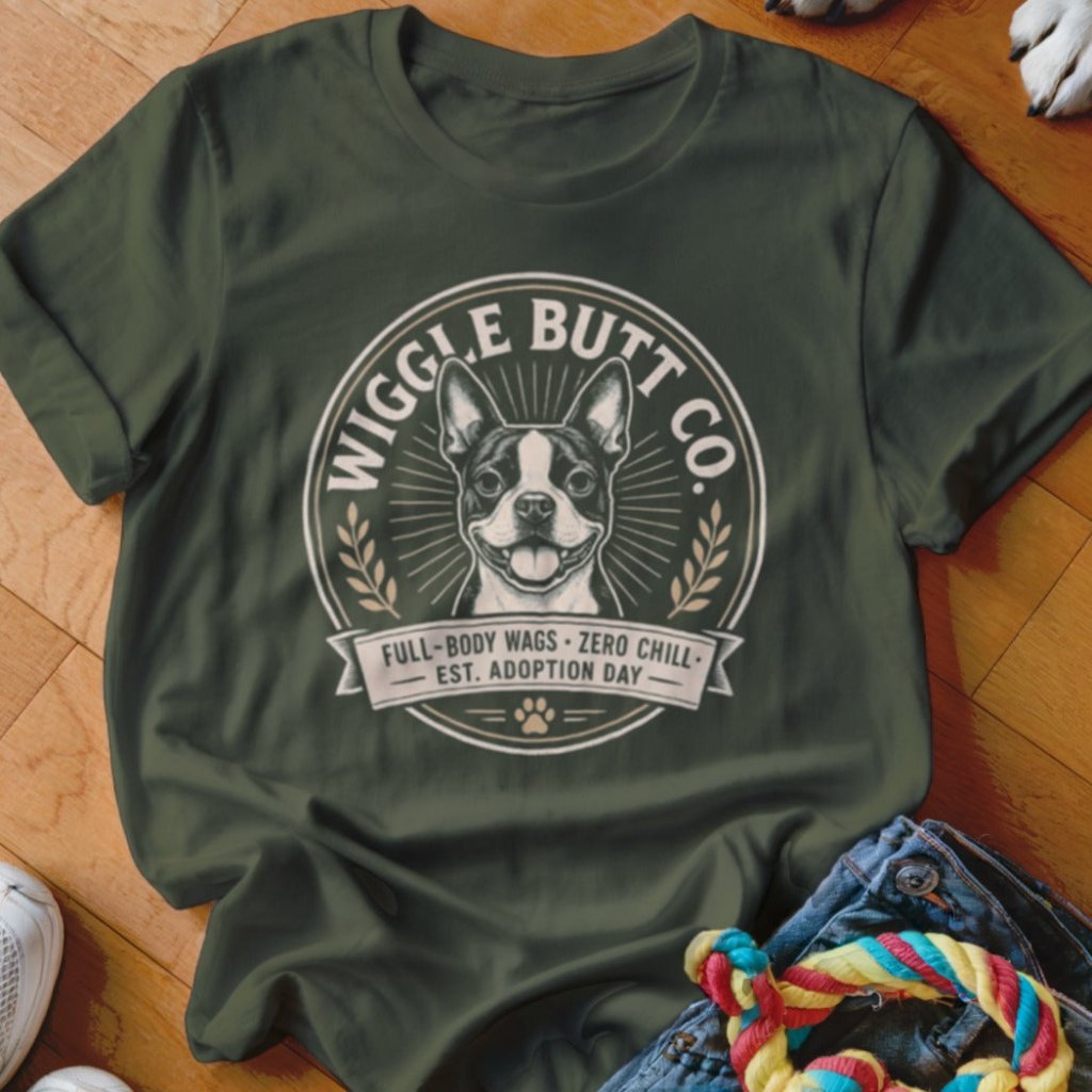 Wiggle Butt Co Boston Terrier Shirt - The Pawsitive Initiative