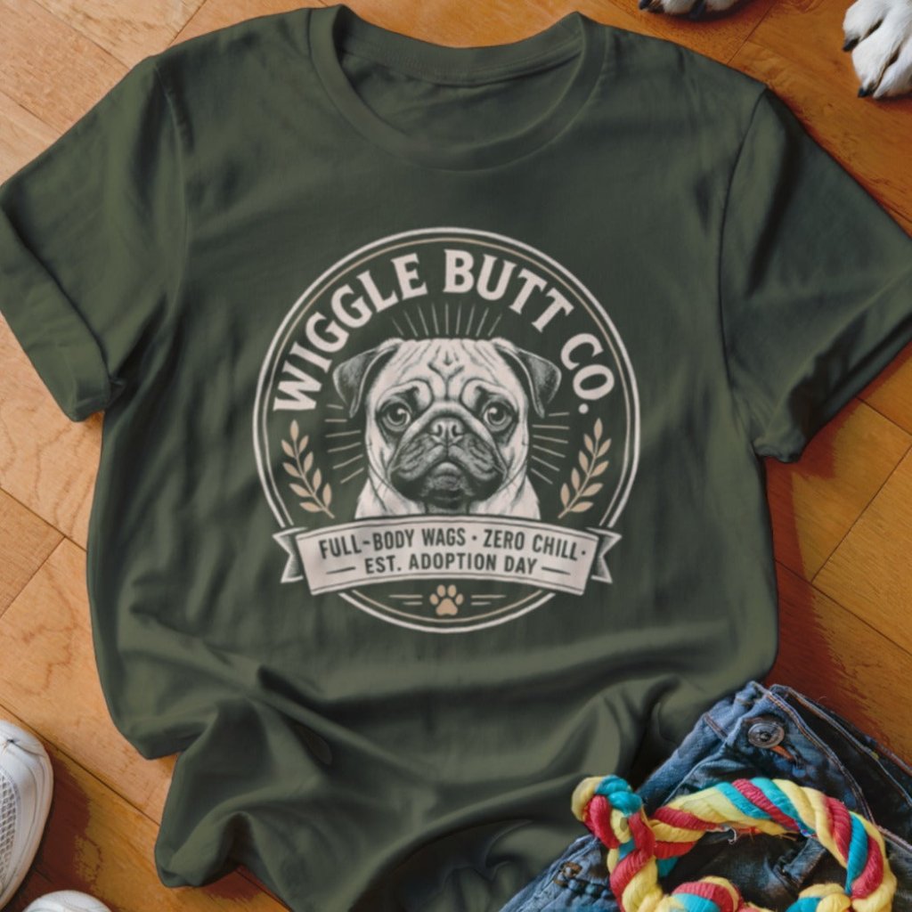 Wiggle Butt Co Pug Shirt - The Pawsitive Initiative