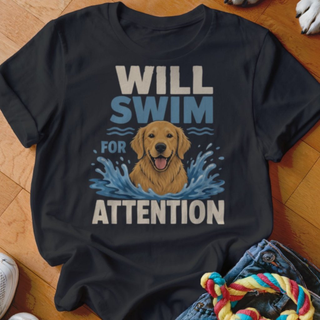 Will Swim for Attention Shirt - The Pawsitive Initiative