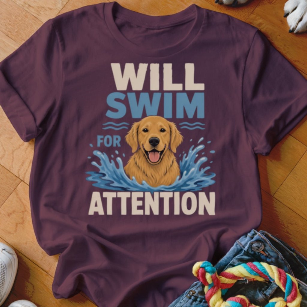 Will Swim for Attention Shirt - The Pawsitive Initiative