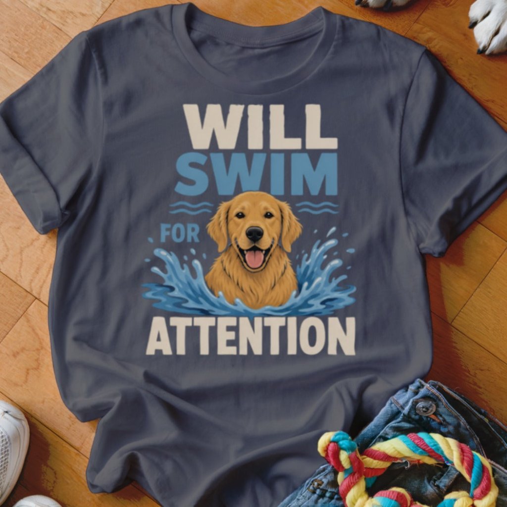 Will Swim for Attention Shirt - The Pawsitive Initiative