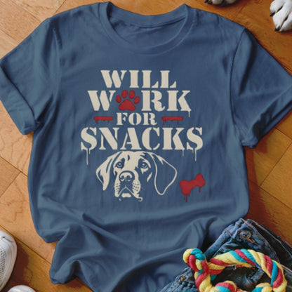 Will Work For Snacks Shirt - The Pawsitive Initiative