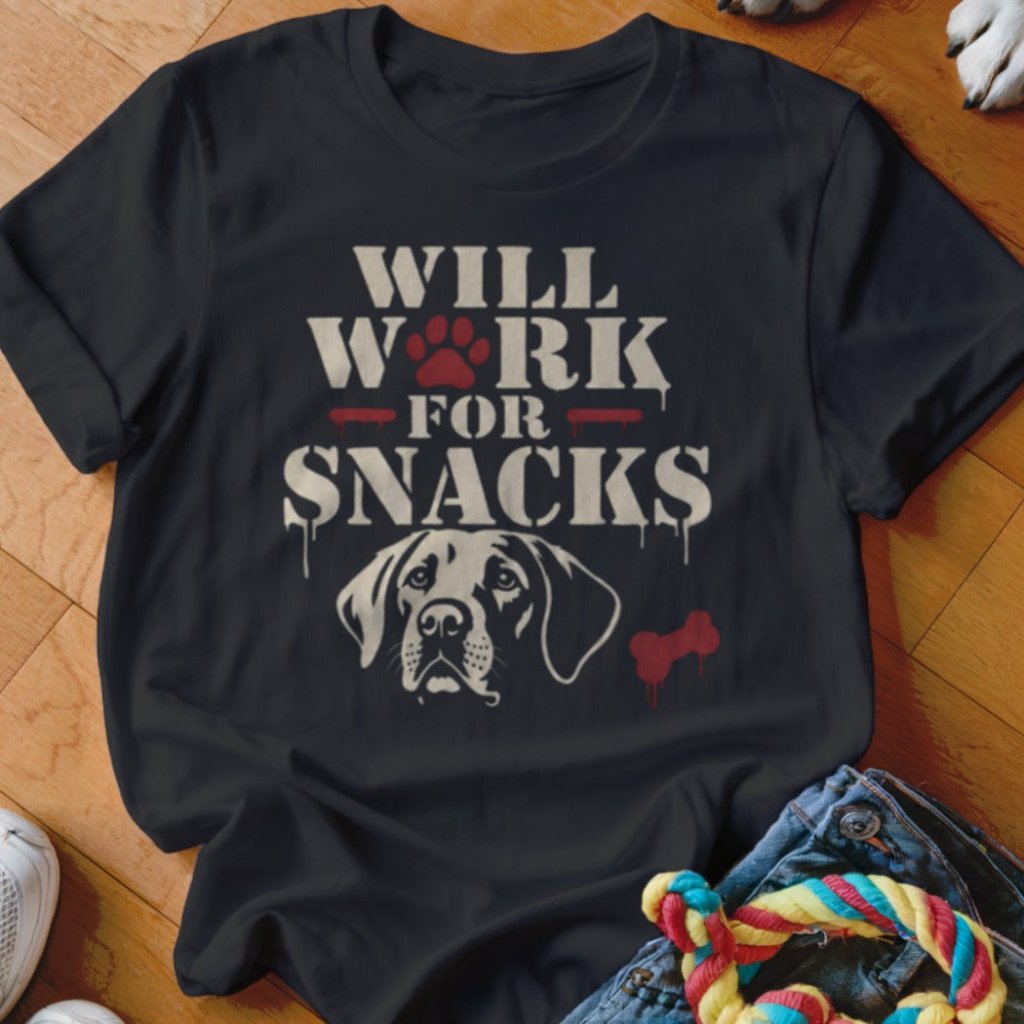 Will Work For Snacks Shirt - The Pawsitive Initiative
