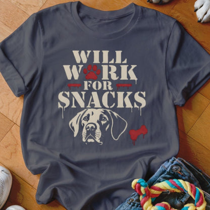 Will Work For Snacks Shirt - The Pawsitive Initiative