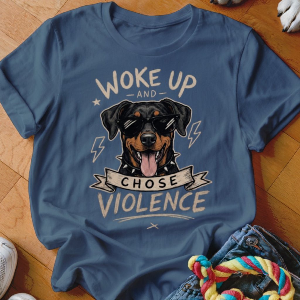 Woke Up and Chose Violence Doberman Shirt - The Pawsitive Initiative