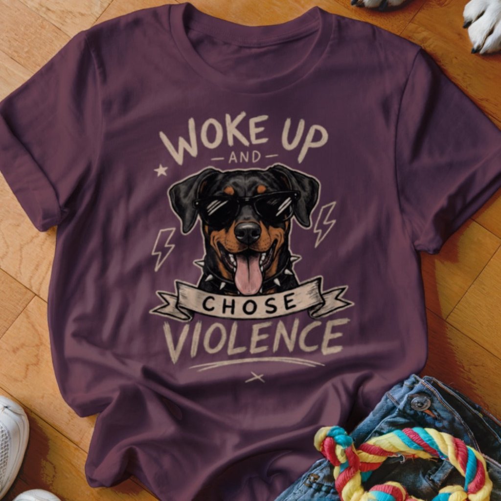 Woke Up and Chose Violence Doberman Shirt - The Pawsitive Initiative