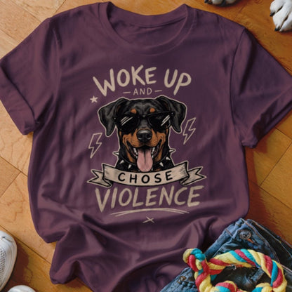 Woke Up and Chose Violence Doberman Shirt - The Pawsitive Initiative