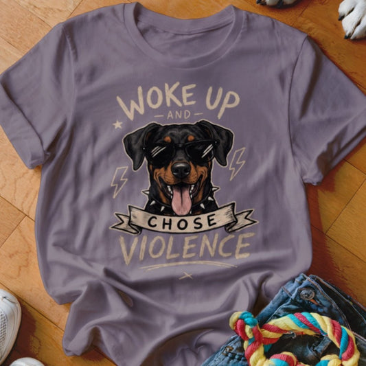 Woke Up and Chose Violence Doberman Shirt - The Pawsitive Initiative