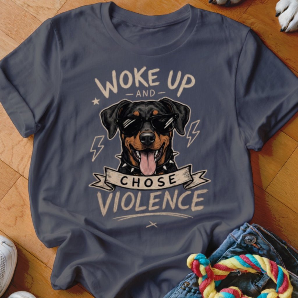 Woke Up and Chose Violence Doberman Shirt - The Pawsitive Initiative