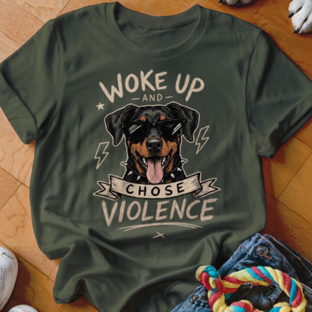 Woke Up and Chose Violence Doberman Shirt - The Pawsitive Initiative