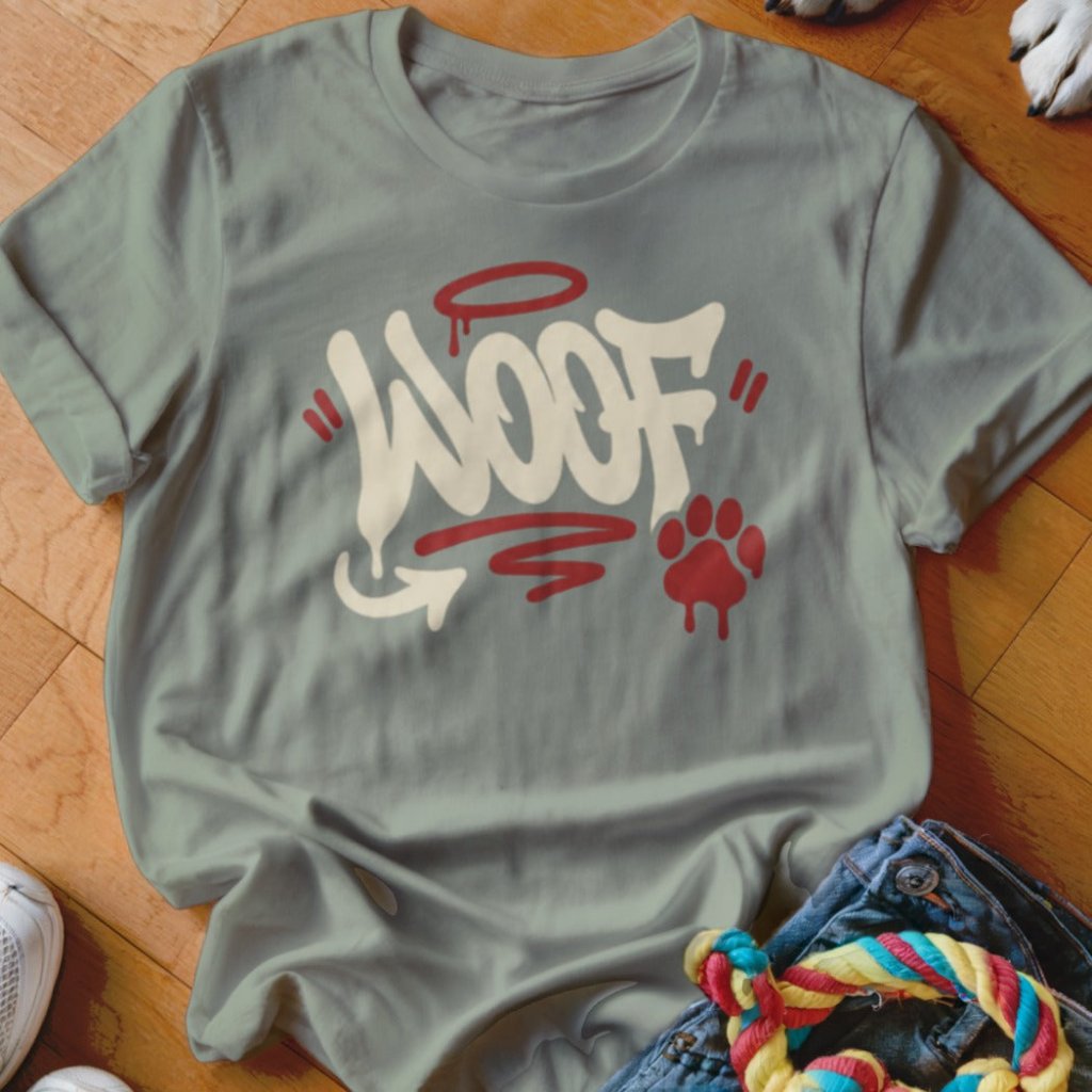 Woof Graffiti Shirt - The Pawsitive Initiative