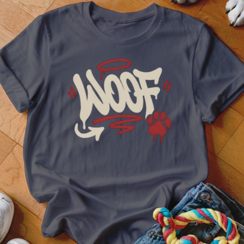Woof Graffiti Shirt - The Pawsitive Initiative