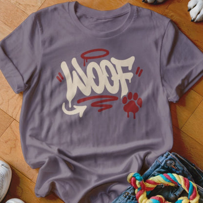 Woof Graffiti Shirt - The Pawsitive Initiative
