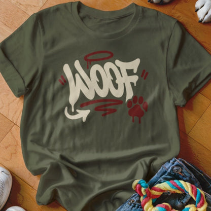 Woof Graffiti Shirt - The Pawsitive Initiative
