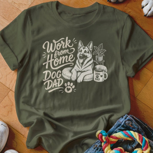 Work From Home Dog Dad Shirt - The Pawsitive Initiative