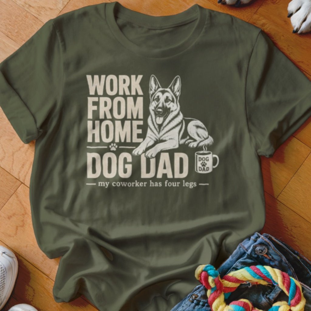 Work From Home Dog Dad Shirt - The Pawsitive Initiative