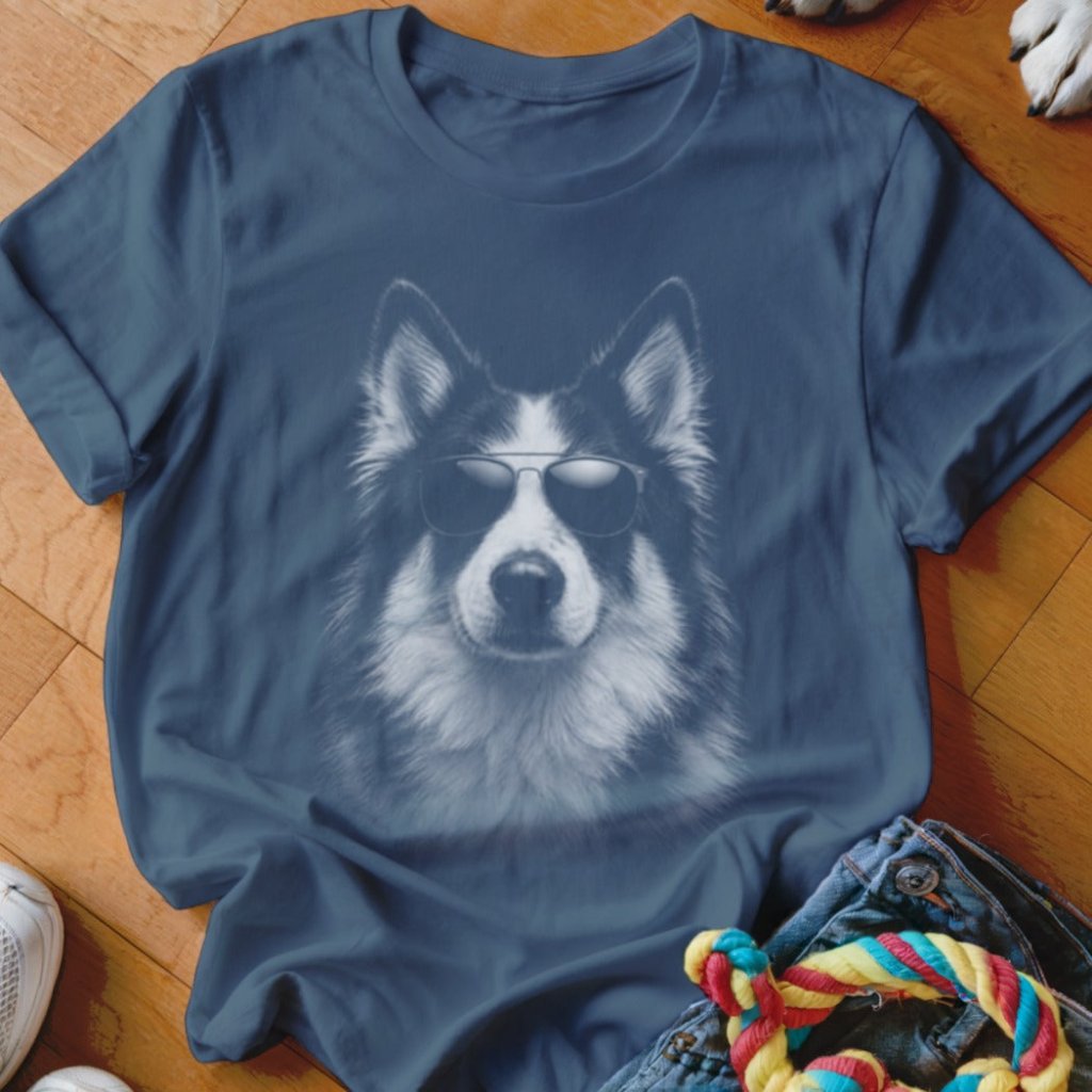 Yakutian Laika in Aviators Shirt - The Pawsitive Initiative