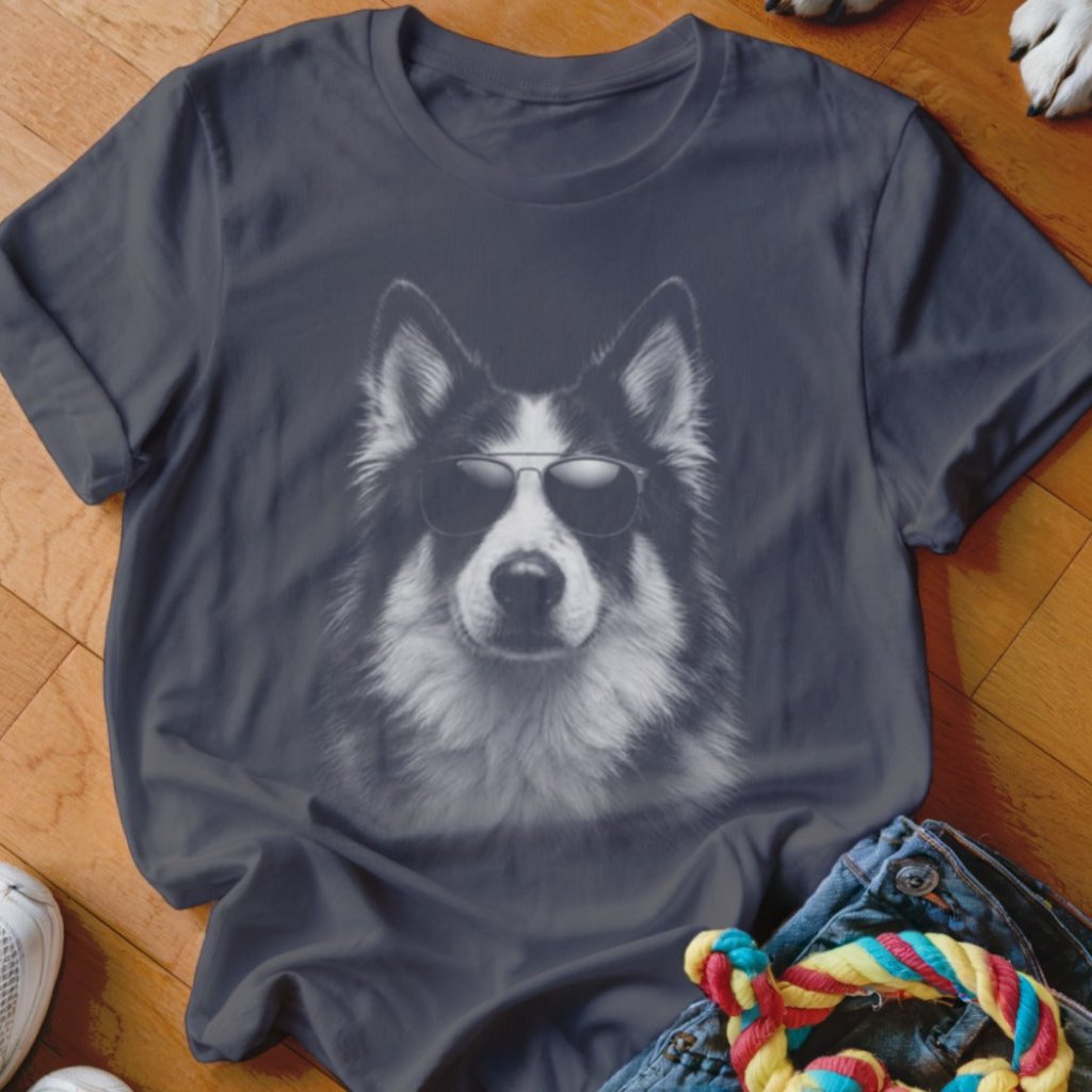 Yakutian Laika in Aviators Shirt - The Pawsitive Initiative