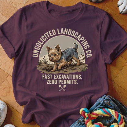 Yorkie Unsolicited Landscaping Co Shirt - The Pawsitive Initiative